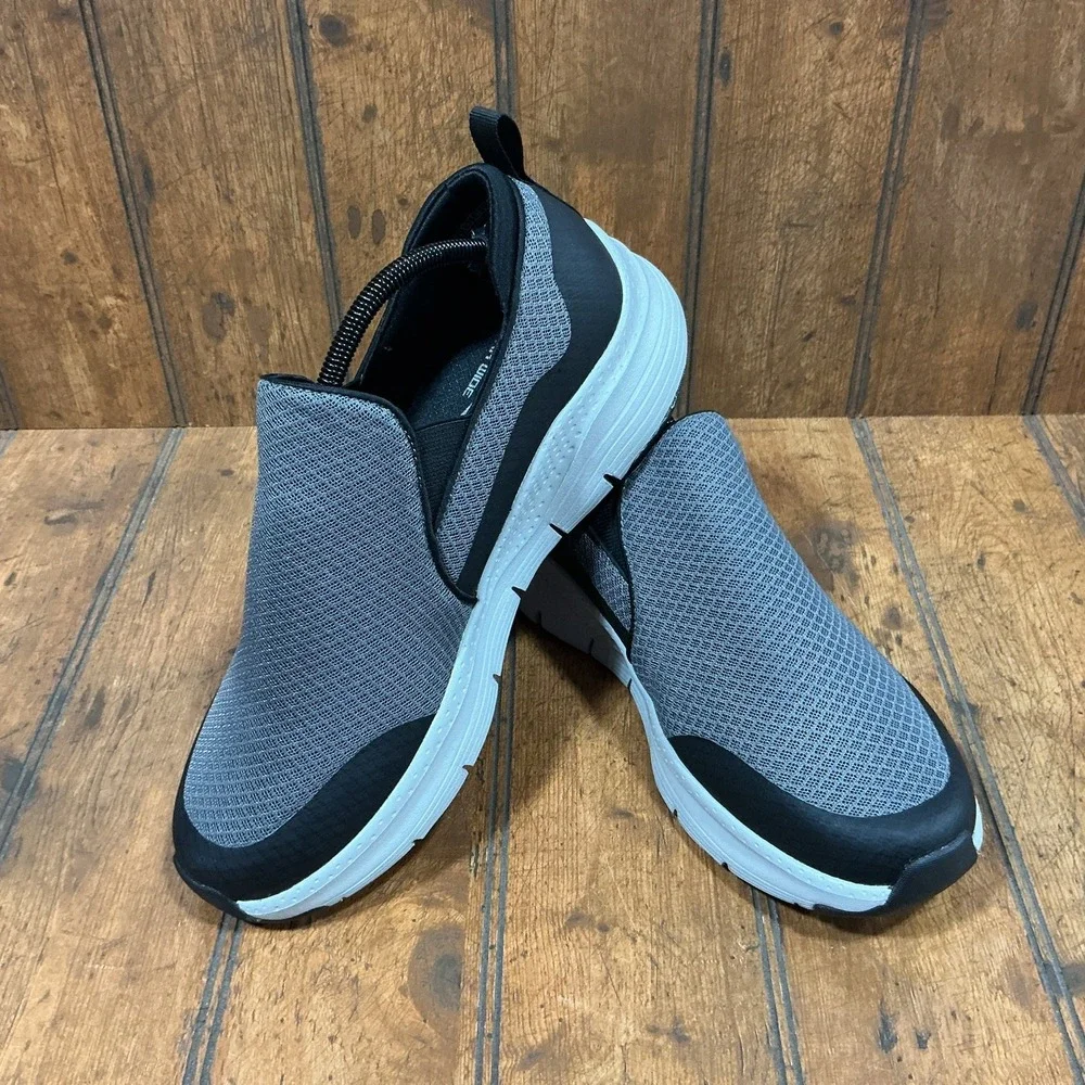 Skechers Men's 10 XW Arch Fit-Banlin Slip-On Sneaker 232043 Extra Wide Fit Gray